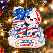 Load image into Gallery viewer, Personalized American Flag Christmas Ornament Custom Name Year Gift for Teens