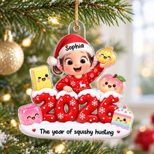 Load image into Gallery viewer, Personalized Acrylic Ornament Smiling Child Gift for Kids Christmas