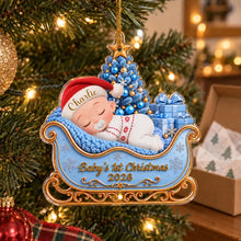 Load image into Gallery viewer, Personalized Baby's First Christmas Ornament Unique Gift for New Parents