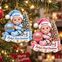 Load image into Gallery viewer, Personalized Acrylic Ornament First Christmas Gift for New Parents