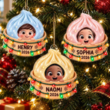 Load image into Gallery viewer, Personalized Christmas Acrylic Ornament Smiling Child Gift for Kids