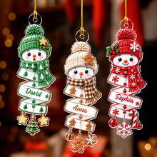Load image into Gallery viewer, Personalized Acrylic Snowman Ornament Creative Christmas Gift for Kids