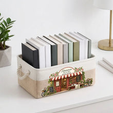 Load image into Gallery viewer, Personalized Cotton Linen Rope Basket Cozy Book Lover Gift for Mom