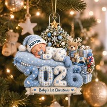 Load image into Gallery viewer, Personalized Acrylic Ornament Baby's 1st Christmas Gift for New Parents