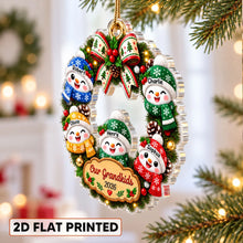 Load image into Gallery viewer, Personalized Acrylic Christmas Ornament Cute Snowman Gift for Grandparents
