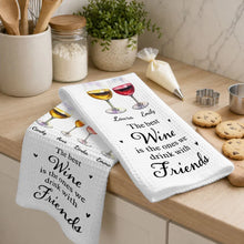 Load image into Gallery viewer, Personalized Kitchen Towel Wine Glasses Gift for Friend
