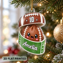 Load image into Gallery viewer, Personalized Acrylic Football Ornament Gift for Kids Christmas