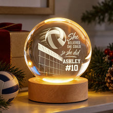Load image into Gallery viewer, Personalized Volleyball Globe Lamp Custom Gift for Daughter Player