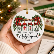 Load image into Gallery viewer, Personalized Ceramic Mahjong Ornament Custom Name Gift for Friends