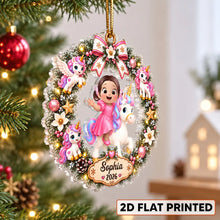 Load image into Gallery viewer, Personalized Unicorn Acrylic Ornament Unique Kids Gift