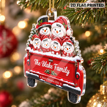Load image into Gallery viewer, Personalized Snowman Family Acrylic Ornament Christmas Gift