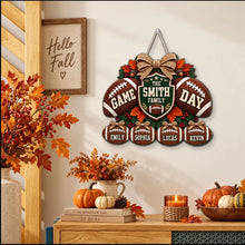 Load image into Gallery viewer, Personalized Football Door Sign Custom Gift for Family