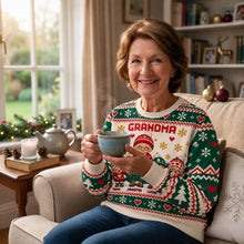 Load image into Gallery viewer, Personalized Sweatshirt with Grandma and Grandkids Design | Unique Christmas Gift