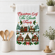 Load image into Gallery viewer, Personalized Christmas Kitchen Towel Decor Unique Family Gift