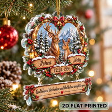Load image into Gallery viewer, Personalized Acrylic Christmas Ornament Deer Couple Gift