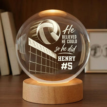 Load image into Gallery viewer, Personalized Volleyball Globe Lamp Custom Gift for Daughter Player