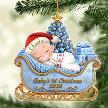 Load image into Gallery viewer, Personalized Baby's First Christmas Ornament Unique Gift for New Parents