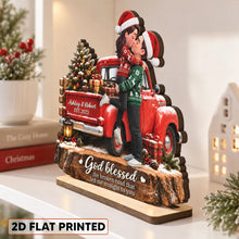 Load image into Gallery viewer, Personalized 2-Layer Wooden Plaque Kissing Couple Gift for Couples Christmas