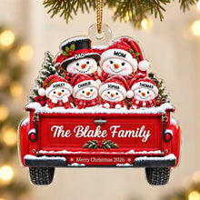 Load image into Gallery viewer, Personalized Snowman Family Acrylic Ornament Christmas Gift