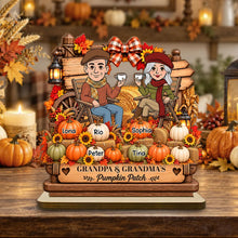 Load image into Gallery viewer, Personalized 2-Layer Wooden Plaque Family Gift for Grandparents Autumn Coffee