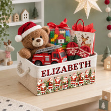Load image into Gallery viewer, Personalized Snowman Family Rope Basket Christmas Gift for Kids