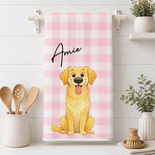 Load image into Gallery viewer, Personalized Dog Kitchen Towel Custom Gift for Pet Owners