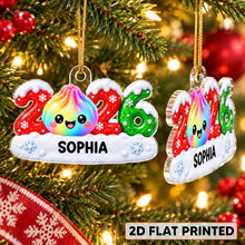Load image into Gallery viewer, Personalized Rainbow Dumpling Acrylic Ornament Gift for Kids