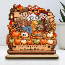 Load image into Gallery viewer, Personalized 2-Layer Wooden Plaque Family Gift for Grandparents Autumn Coffee