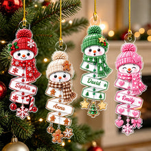 Load image into Gallery viewer, Personalized Acrylic Snowman Ornament Creative Christmas Gift for Kids