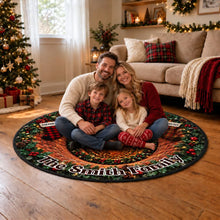 Load image into Gallery viewer, Personalized Round Quilted Mat Christmas Family Gift Decor