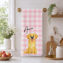 Load image into Gallery viewer, Personalized Dog Kitchen Towel Custom Gift for Pet Owners