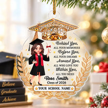 Load image into Gallery viewer, Personalized Graduation Ornament for Her Diploma Keepsake