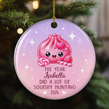 Load image into Gallery viewer, Personalized Pink Ceramic Ornament Custom Gift for Christmas