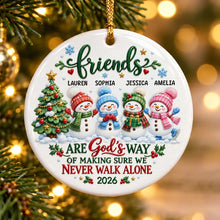 Load image into Gallery viewer, Personalized Snowman Ceramic Ornament Gift for Best Friend Christmas