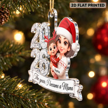 Load image into Gallery viewer, Personalized Acrylic Ornament New Mom Christmas Gift 2023