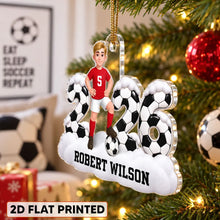 Load image into Gallery viewer, Personalized Soccer Player Acrylic Ornament Unique Gift for Son