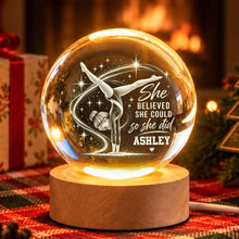 Load image into Gallery viewer, Personalized Globe Lamp with Handstand Gymnast for Daughter, Unique Gift Idea