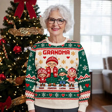 Load image into Gallery viewer, Personalized Sweatshirt with Grandma and Grandkids Design | Unique Christmas Gift
