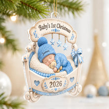 Load image into Gallery viewer, Personalized Baby's First Christmas Acrylic Ornament Gift for New Parents
