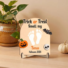 Load image into Gallery viewer, Personalized Halloween Wooden Plaque Cute Family Gift for New Parents