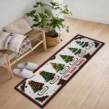 Load image into Gallery viewer, Personalized Christmas Tree Doormat Unique Family Gift Red Green