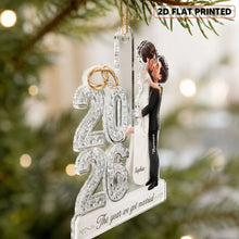 Load image into Gallery viewer, Personalized Acrylic Christmas Ornament Newlyweds Gift
