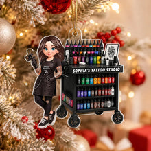 Load image into Gallery viewer, Personalized Tattoo Artist Acrylic Ornament Custom Gift for Her
