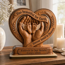 Load image into Gallery viewer, Personalized Wooden Memorial Plaque Gift for Parents - Baby Feet Design