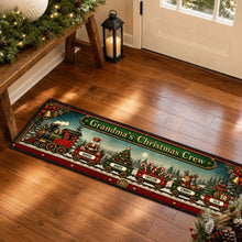 Load image into Gallery viewer, Personalized Snowy Christmas Train Doormat Unique Gift for Grandma
