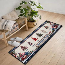 Load image into Gallery viewer, Personalized Christmas Doormat Vintage Trucks Trees Family Gift