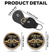Load image into Gallery viewer, Personalized Pocket Hug Keychain Keepsake for Son Gift