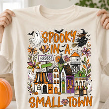 Load image into Gallery viewer, Personalized Halloween Tee Custom Small Town Scene Gift