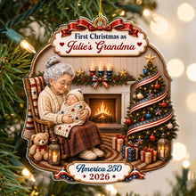 Load image into Gallery viewer, Personalized Christmas Ornament First Year as Grandma Gift