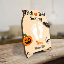 Load image into Gallery viewer, Personalized Halloween Wooden Plaque Cute Family Gift for New Parents